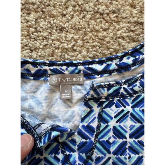 TALBOTS Watercolor Tile, casual pull over, sleeveless dress, size Medium - Picture 6 of 8